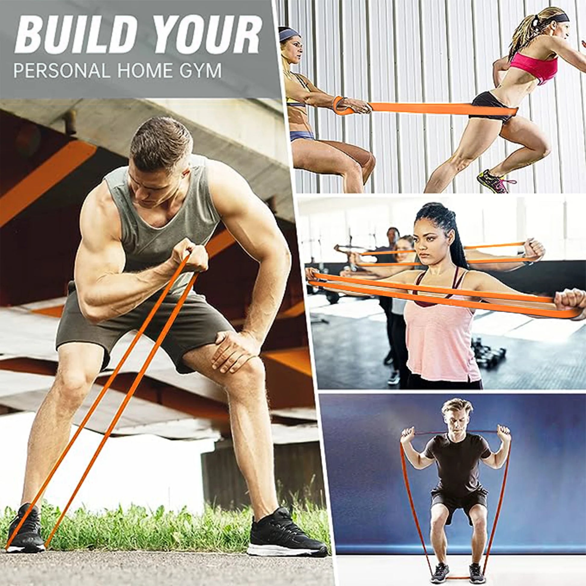 6PCS Resistance Bands Set for Exercise Fitness, Pull-Up Assistance Bands Set , Elastic Workout Bands for Ankle, Leg, Stretching, Yoga and Home Fitness with Carry Bag