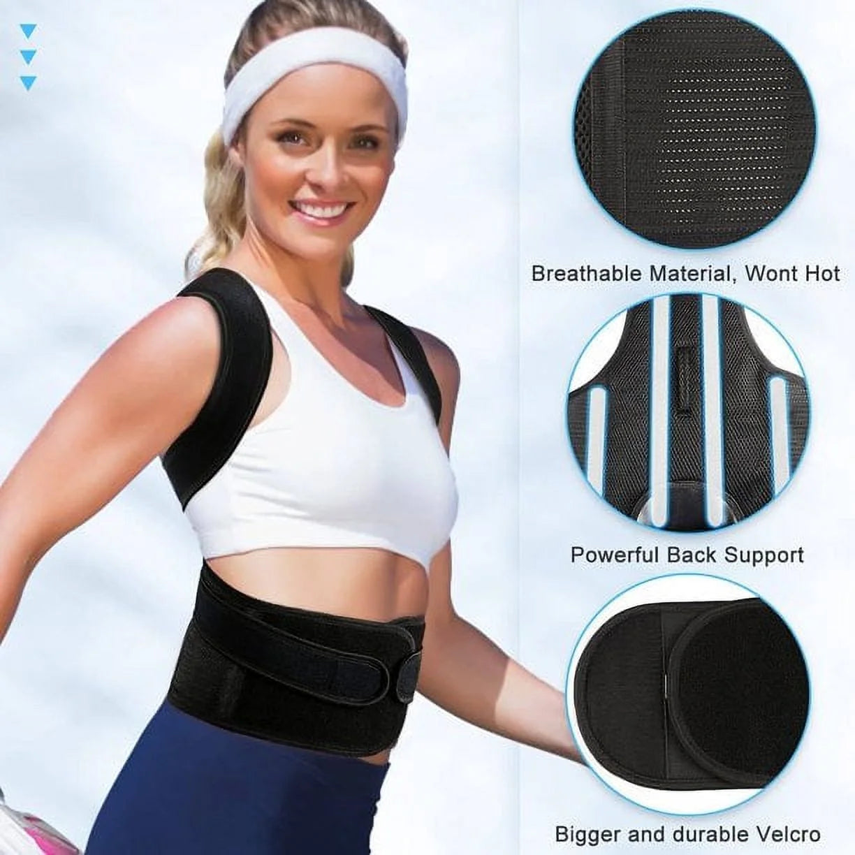 Posture Corrector for Men & Women - Back Brace for Lumbar Support and Upright - Breathable Back Straightener - Posture Improve and Neck, Back, Shoulder Pain Relieve