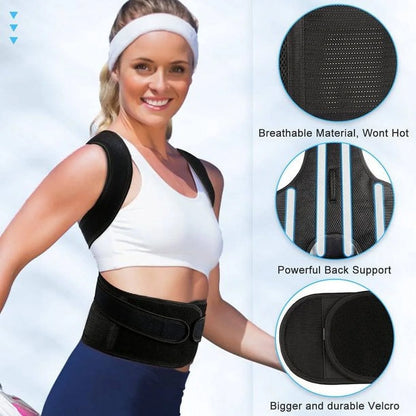 Posture Corrector for Men & Women - Back Brace for Lumbar Support and Upright - Breathable Back Straightener - Posture Improve and Neck, Back, Shoulder Pain Relieve