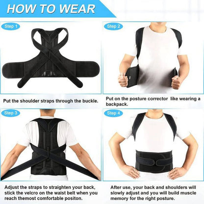 Posture Corrector for Men & Women - Back Brace for Lumbar Support and Upright - Breathable Back Straightener - Posture Improve and Neck, Back, Shoulder Pain Relieve