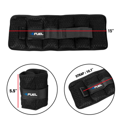 Fuel Pureformance Adjustable Wrist/Ankle Weights, 2.5-Pound Pair (5 Lb Total)