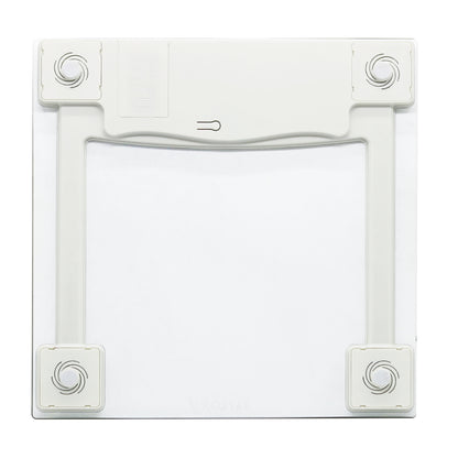 Taylor 11.8"X 11.8" Digital Glass Body Weight Scale Battery Powered, FSA HSA Eligible, 400 Lb Capacity, White Marble