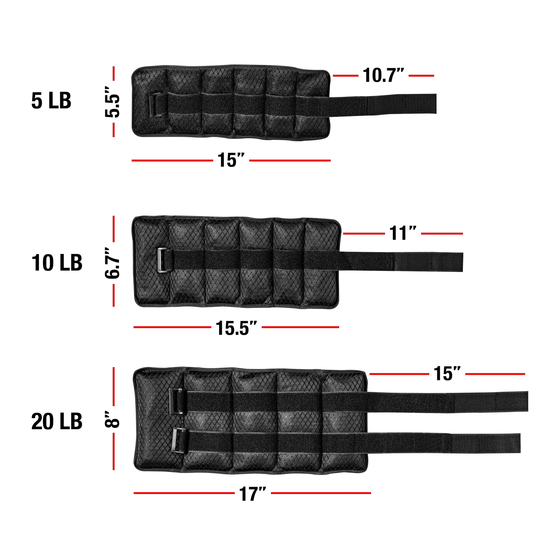Fuel Pureformance Adjustable Wrist/Ankle Weights, 2.5-Pound Pair (5 Lb Total)