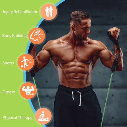 Resistance Bands, Exercise Bands, Workout Bands, Resistance Bands for Working Out with Handles for Men and Women, Exercising Bands for Strength Training Equipment at Home