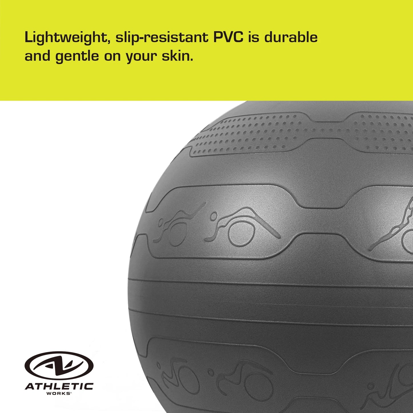 75Cm Yoga Ball, Anti-Burst, Exercises Poses Embossed