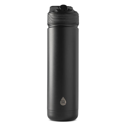 Stainless Steel Ranger Water Bottle with Easy Sip Straw 26Oz, Black
