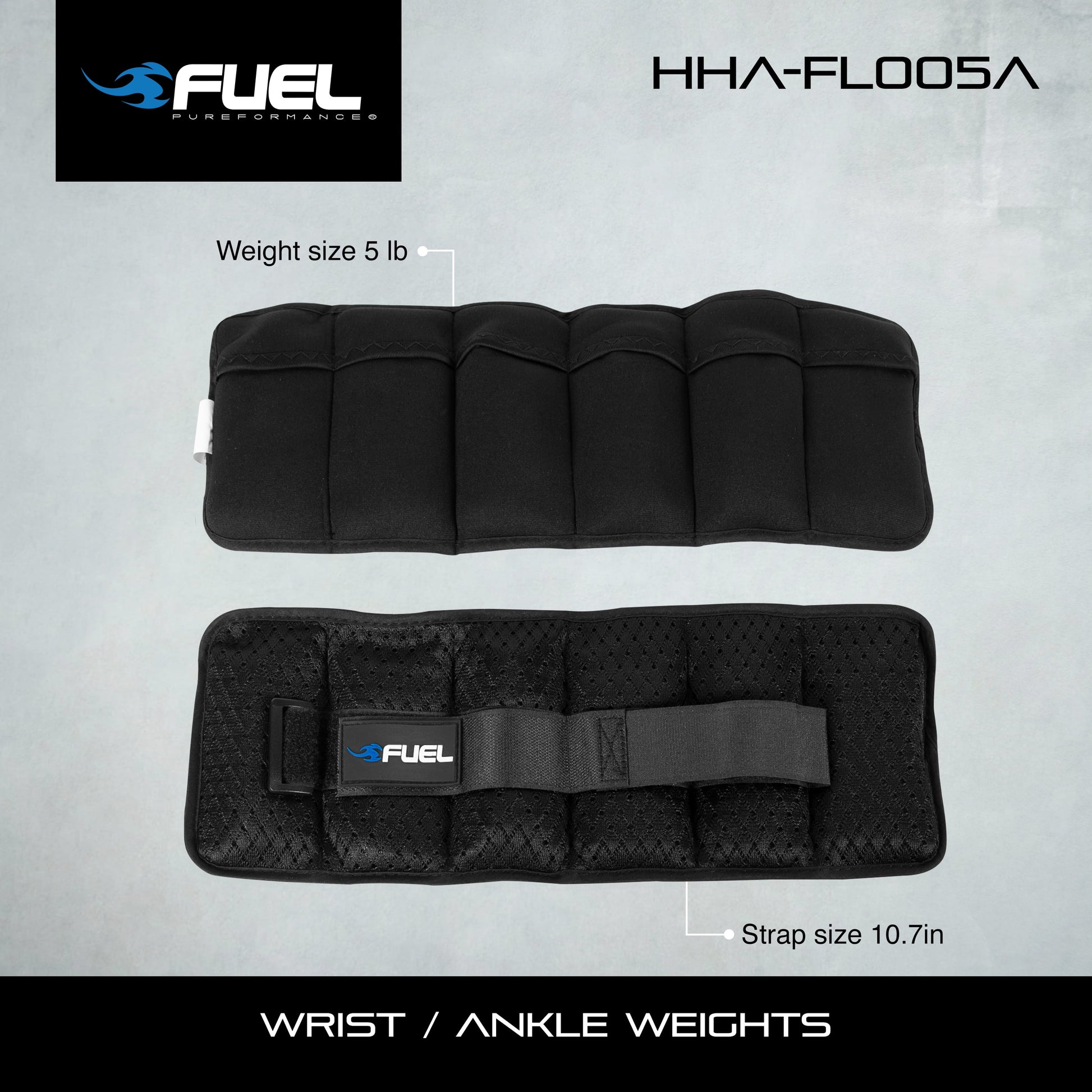 Fuel Pureformance Adjustable Wrist/Ankle Weights, 2.5-Pound Pair (5 Lb Total)